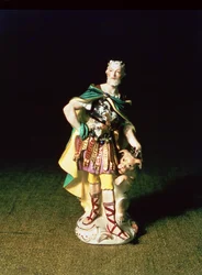 Meissen figuur van Julius Caesar uit de serie 